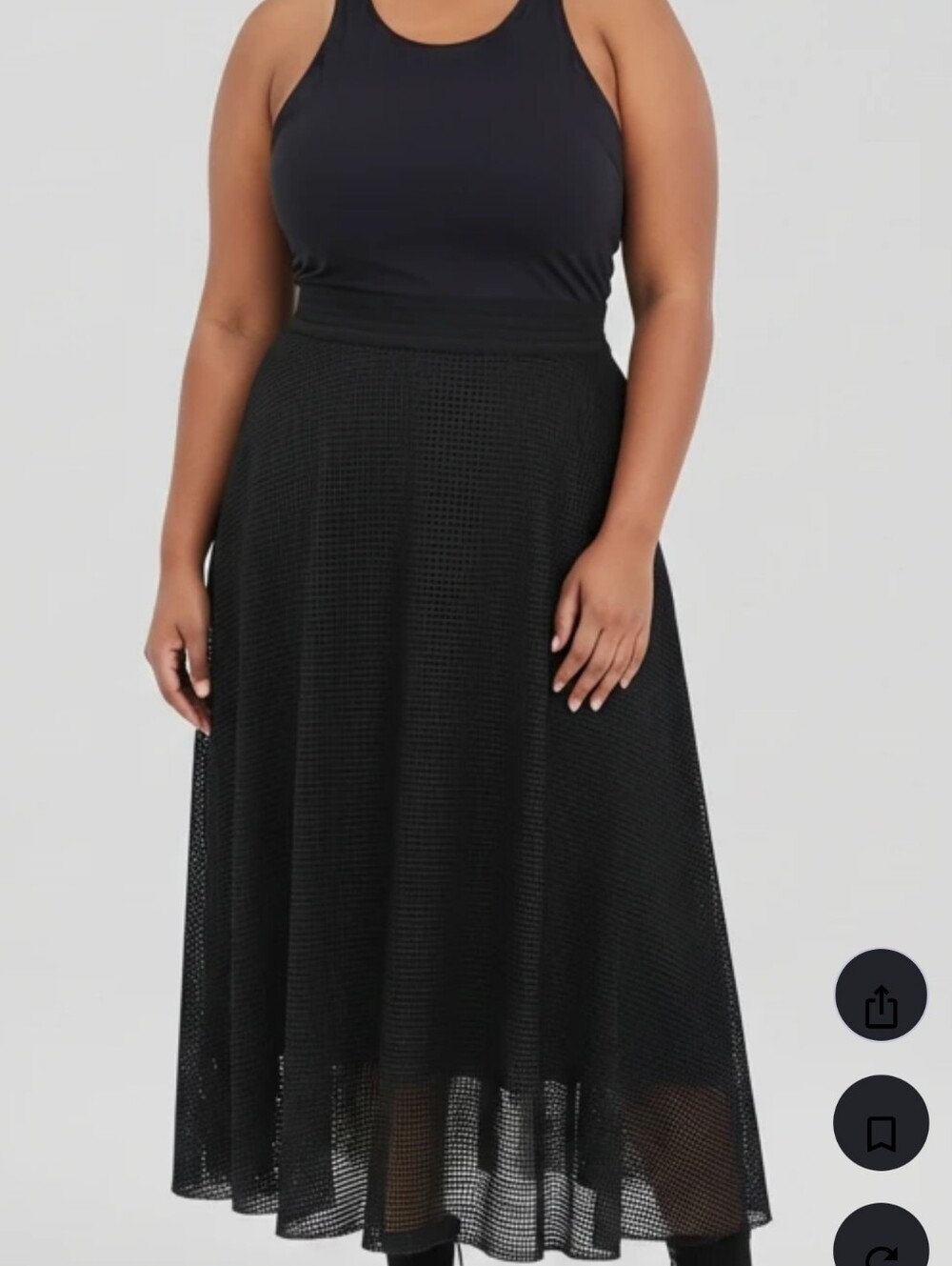 NWOT Alfani Skirt Black Mesh Skirt